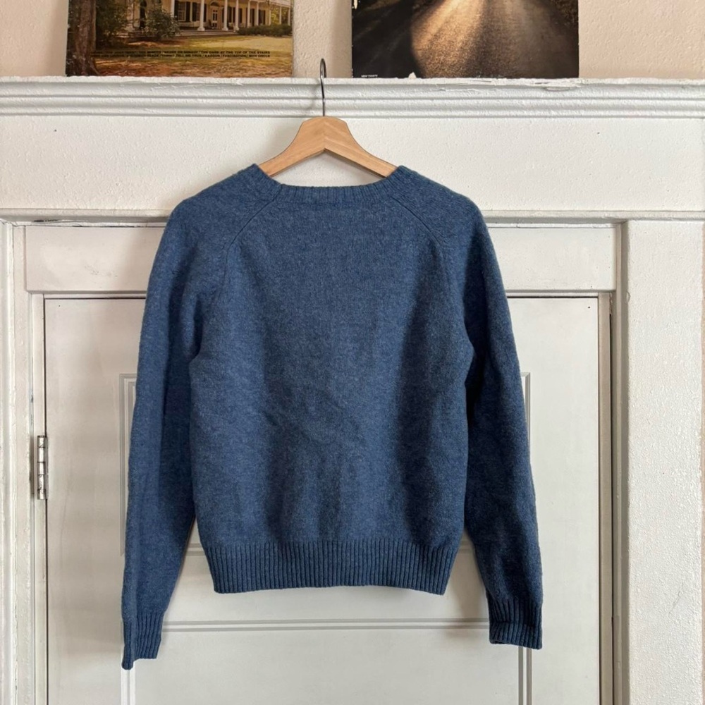 Light Blue Casual Pullover Soft Sweater